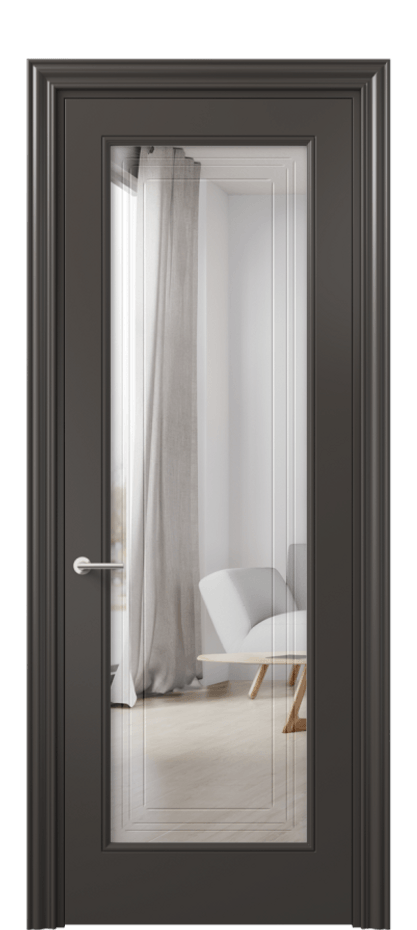 Дверь межкомнатная Маскот 8400 Матовый антрацит Двустороннее зеркало с гравировкой "Грани"», триплекс Фигурный наличник МАН Цена 84499 ₽ Наличники уже входят в базовый комплект. Фабрика дверей Волховец 8 (800) 551 43 19 Межкомнатная дверь Маскот 8400 Матовый антрацит Двустороннее зеркало с гравировкой "Грани"», триплекс Цена 84499 ₽ | Volhovec