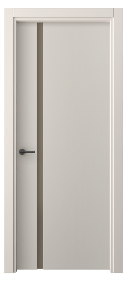 Межкомнатная дверь Фридом 4222 ПЭТ светло-серый Сатинированное бронзовое стекло, триплекс Цена 33099 ₽ | Volhovec