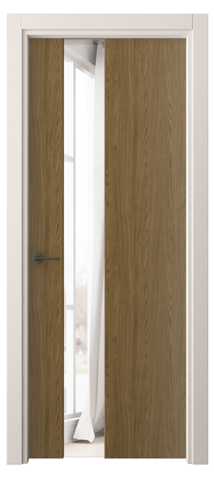 Межкомнатная дверь Фридом 4224 Торфяной дуб Двустороннее зеркало, триплекс Цена 36539 ₽ | Volhovec