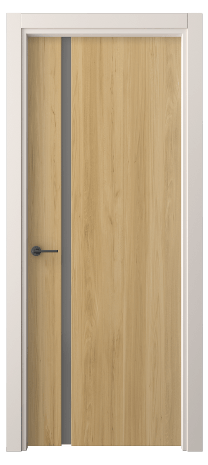 Межкомнатная дверь Фридом 4222 Солнечный вяз Сатинированное серое стекло, триплекс Цена 34939 ₽ | Volhovec