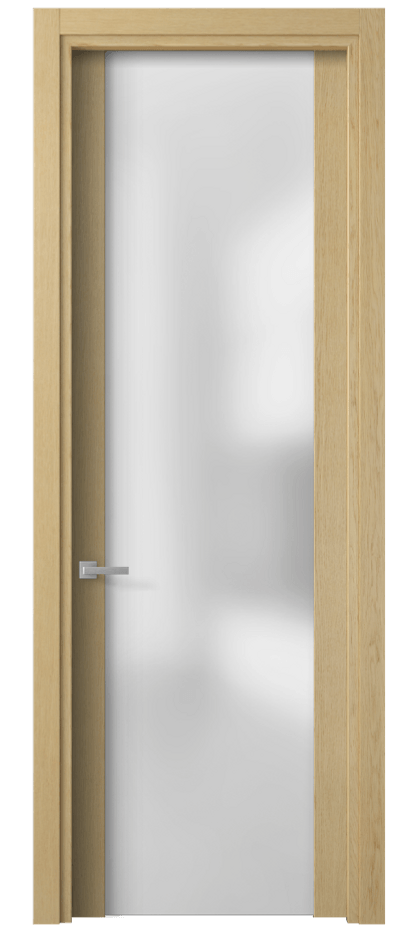 Межкомнатная дверь Планум 4114 Дуб натур Сатинированное стекло Цена 75699 ₽ | Volhovec