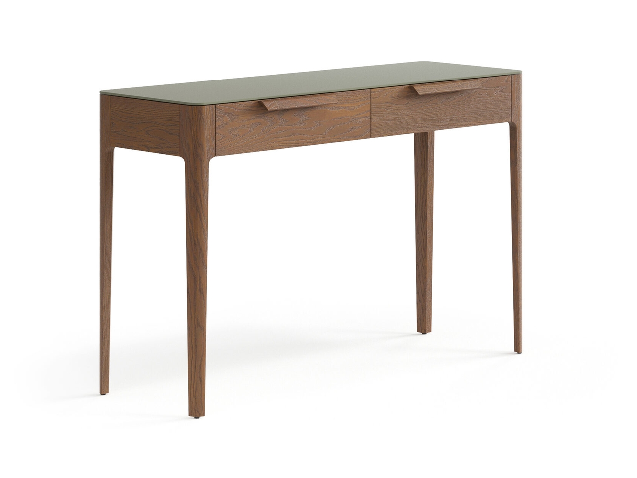 Консоль Piega 2 ящика дуб каштановый матовый