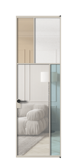 Межкомнатная дверь АЛПЛ041.23 АСБЖ 4 стекла. Цвет Алюминий светло-бежевый. Материал Алюминий в эмали. Коллекция Мозаик. Фото. Дверь межкомнатная АЛПЛ041.23 АСБЖ 4 стекла. Цвет Алюминий светло-бежевый. Материал Алюминий в эмали. Коллекция Мозаик. Картинка.