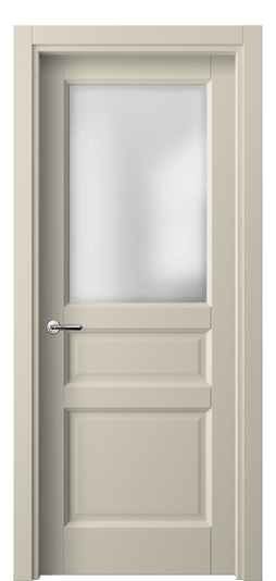 Дверь межкомнатная 1432 ПЭСБ САТ. Цвет ПЭТ светло-бежевый. Материал ПЭТ. Коллекция Галант. Картинка.