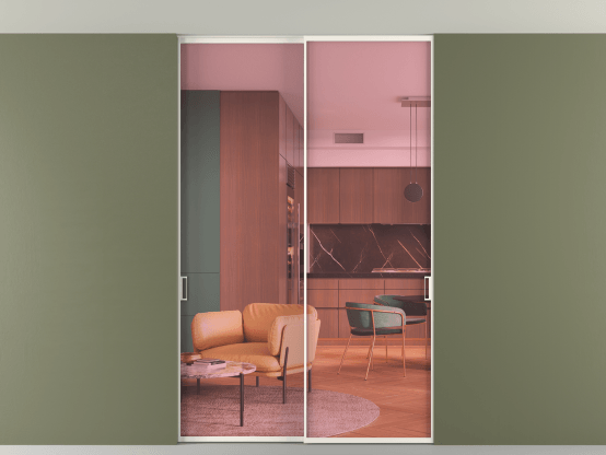 Алюминевая перегородка vn2_01 Алюминий пудровый белый Прозрачное розовое стекло, триплекс, 6мм. Цвет Алюминий пудровый белый. Материал Алюминий в эмали. Коллекция Перегородка Формато внутри проёма скрытое крепление в потолок 2 створки. Фото. Алюминевая перегородка vn2_01 Алюминий пудровый белый Прозрачное розовое стекло, триплекс, 6мм. Цвет Алюминий пудровый белый. Материал Алюминий в эмали. Коллекция Перегородка Формато внутри проёма скрытое крепление в потолок 2 створки. Картинка.