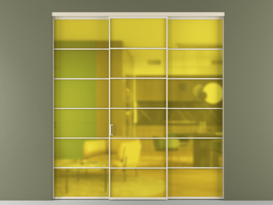 Алюминевая перегородка vn1+2_04_ Алюминий бежево-серый Сатинированное жёлтое стекло, триплекс, 6мм. Цвет Алюминий бежево-серый. Материал Алюминий в эмали. Коллекция Перегородка Формато внутри проёма 3 створки. Фото. Алюминевая перегородка vn1+2_04_ Алюминий бежево-серый Сатинированное жёлтое стекло, триплекс, 6мм. Цвет Алюминий бежево-серый. Материал Алюминий в эмали. Коллекция Перегородка Формато внутри проёма 3 створки. Картинка.