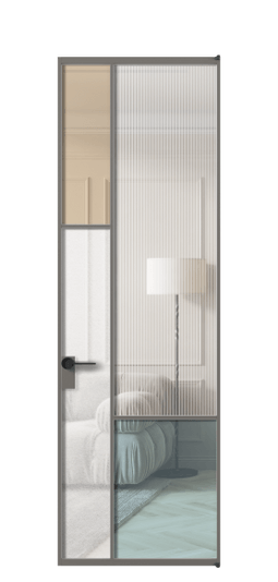 Межкомнатная дверь АЛПЛ041.13 АКЛС 4 стекла. Цвет Алюминий классический серый. Материал Алюминий в эмали. Коллекция Мозаик. Фото. Дверь межкомнатная АЛПЛ041.13 АКЛС 4 стекла. Цвет Алюминий классический серый. Материал Алюминий в эмали. Коллекция Мозаик. Картинка.