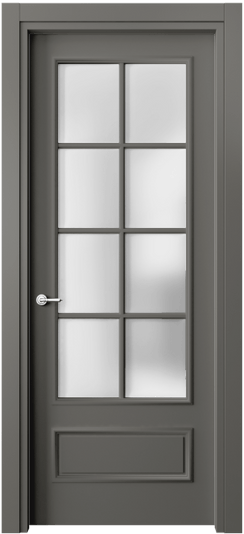 Межкомнатная дверь 8112 МКЛС САТ. Цвет Матовый классический серый. Материал Гладкая эмаль. Коллекция Париж. Фото. Дверь межкомнатная 8112 МКЛС САТ. Цвет Матовый классический серый. Материал Гладкая эмаль. Коллекция Париж. Картинка.