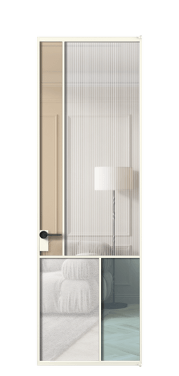 Межкомнатная дверь АЛПЛ041.20 АЖМ 4 стекла. Цвет Алюминий жемчужный. Материал Алюминий в эмали. Коллекция Мозаик. Фото. Дверь межкомнатная АЛПЛ041.20 АЖМ 4 стекла. Цвет Алюминий жемчужный. Материал Алюминий в эмали. Коллекция Мозаик. Картинка.