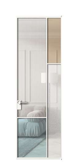 Межкомнатная дверь АЛПЛ041.12 БЕЛ 4 стекла. Цвет Алюминий Белый. Материал Алюминий. Коллекция Мозаик. Фото. Дверь межкомнатная АЛПЛ041.12 БЕЛ 4 стекла. Цвет Алюминий Белый. Материал Алюминий. Коллекция Мозаик. Картинка.