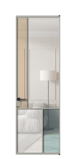 Межкомнатная дверь АЛПЛ041.20 АНСР 4 стекла. Цвет Алюминий нейтральный серый. Материал Алюминий в эмали. Коллекция Мозаик. Фото. Дверь межкомнатная АЛПЛ041.20 АНСР 4 стекла. Цвет Алюминий нейтральный серый. Материал Алюминий в эмали. Коллекция Мозаик. Картинка.