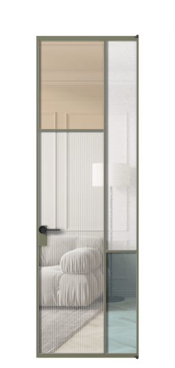 Межкомнатная дверь АЛПЛ041.10 АОТ 4 стекла. Цвет Алюминий оливковый тёмный. Материал Алюминий в эмали. Коллекция Мозаик. Фото. Дверь межкомнатная АЛПЛ041.10 АОТ 4 стекла. Цвет Алюминий оливковый тёмный. Материал Алюминий в эмали. Коллекция Мозаик. Картинка.