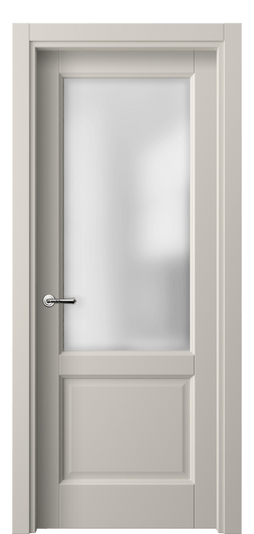 Дверь межкомнатная 1422 ПЭСС САТ. Цвет ПЭТ светло-серый. Материал ПЭТ. Коллекция Галант. Картинка.