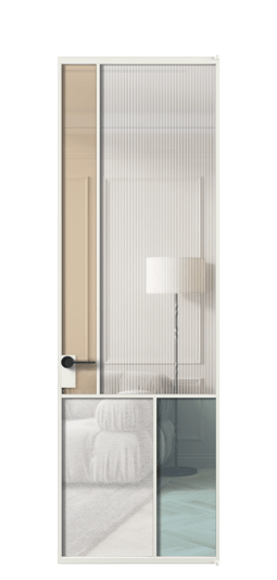 Межкомнатная дверь АЛПЛ041.20 АССР 4 стекла. Цвет Алюминий светло-серый. Материал Алюминий в эмали. Коллекция Мозаик. Фото. Дверь межкомнатная АЛПЛ041.20 АССР 4 стекла. Цвет Алюминий светло-серый. Материал Алюминий в эмали. Коллекция Мозаик. Картинка.