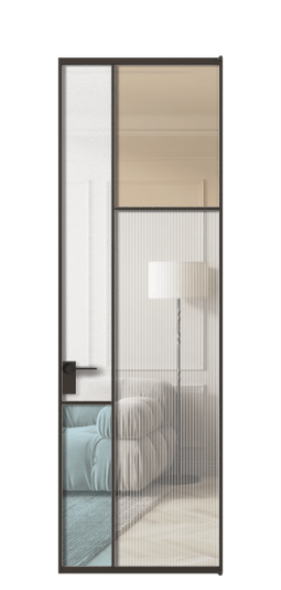 Межкомнатная дверь АЛПЛ041.11 ААН 4 стекла. Цвет Алюминий антрацит. Материал Алюминий в эмали. Коллекция Мозаик. Фото. Дверь межкомнатная АЛПЛ041.11 ААН 4 стекла. Цвет Алюминий антрацит. Материал Алюминий в эмали. Коллекция Мозаик. Картинка.