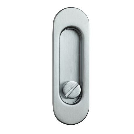 Ручки для дверей Ручка-лодочка для раздвижной двери с заверткой Ноксия. Цвет Матовый хром. Коллекция Ручка-лодочка для раздвижной двери с заверткой Ноксия. Картинка.