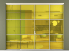 Перегородка Формато внутри проёма 4 створки