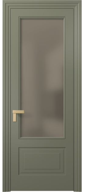 Дверь межкомнатная 8342 МОТ БР САТ. Цвет Матовый оливковый тёмный. Материал Гладкая эмаль. Коллекция Рокка. Картинка.